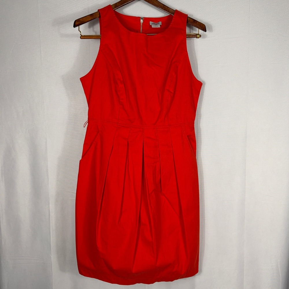 Miss Sixty Herta Dress Red Pleated Sleeveless Fit and Flare Pockets Large